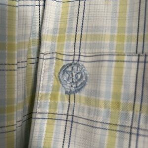 Stylish Blue and Yellow Plaid Button Down Shirt